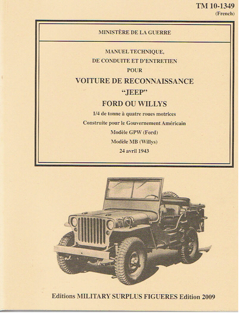 manuel technique 10-1349 Jeep Willys Ford